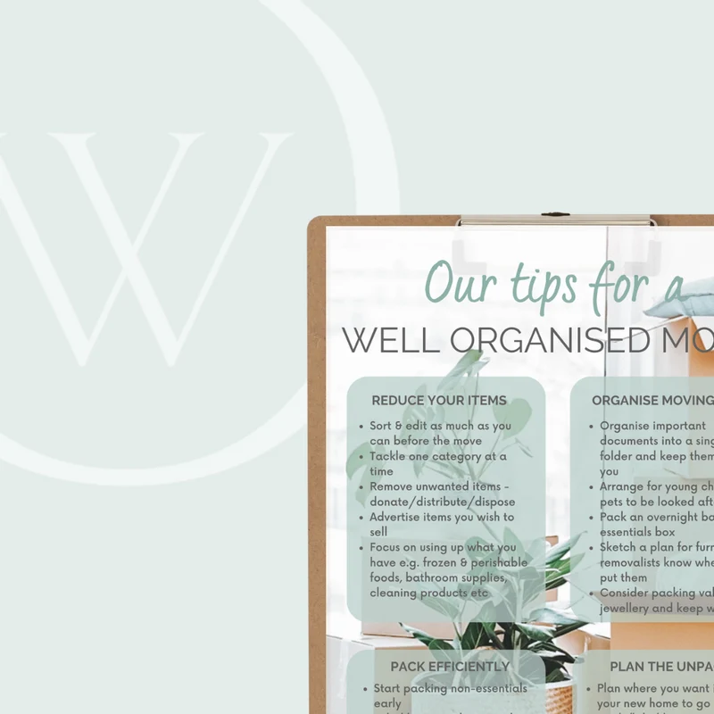 Tips for a Well Organised Move
