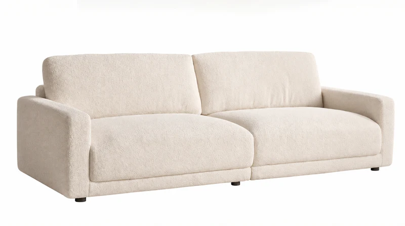 KAWOLA Sofa MARLIN 3-Sitzer Stoff beige