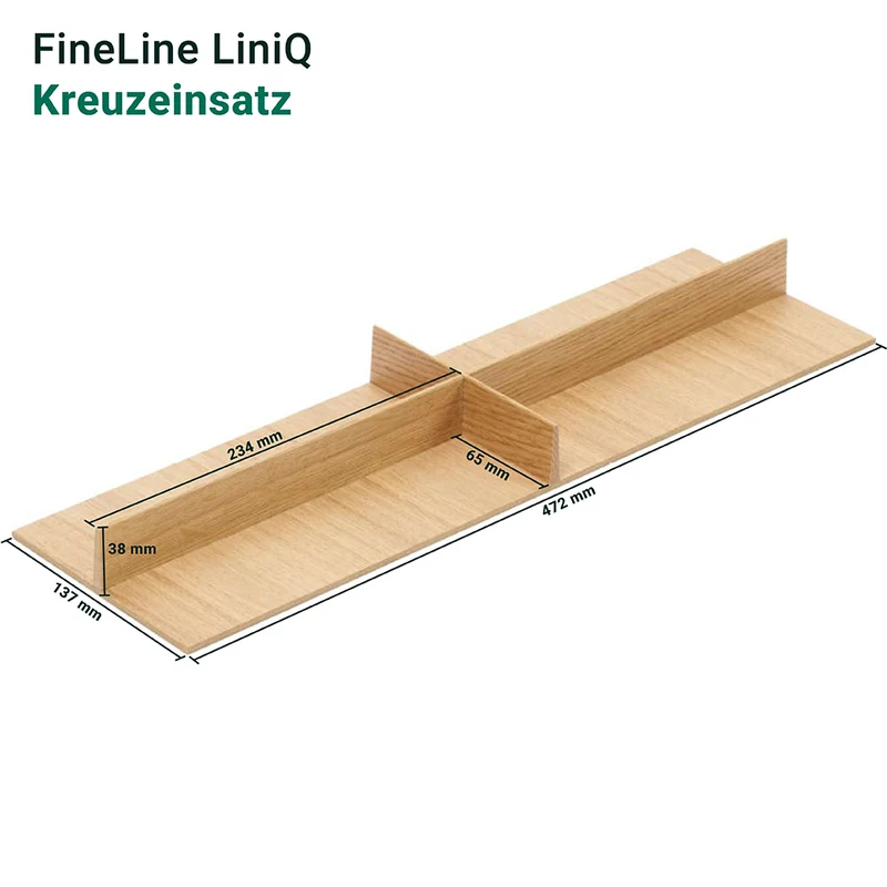 FineLine LiniQ Kreuzeinsatz - modularer Schubladenteiler