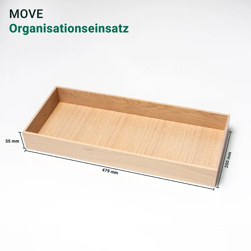 MOVE Organisationseinsatz Eiche Weiß gebeizt - 200x479x55 mm - 10er Set