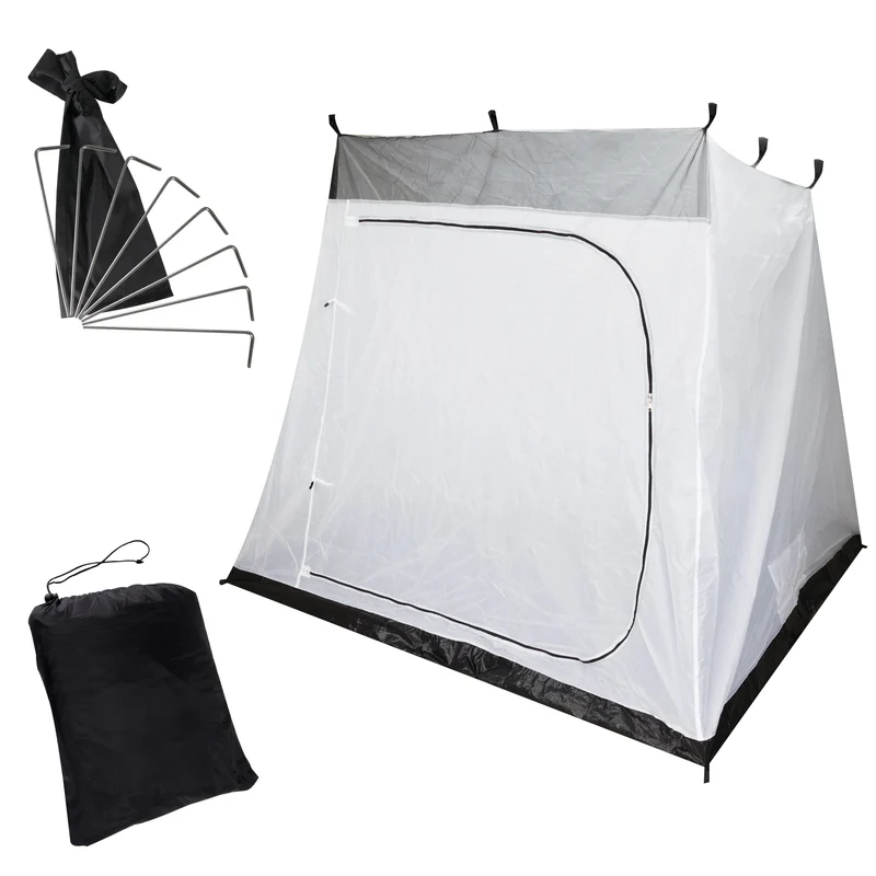 XL Innenzelt für 3 Personen 200x180 - mit 2 Wege-Reißverschlusstür wasserdichter Bodenwanne Innenkabine Schlafkabine atmungsativer Polyester mit Lüftungsnetz Schlafzelt für das Vorzelt