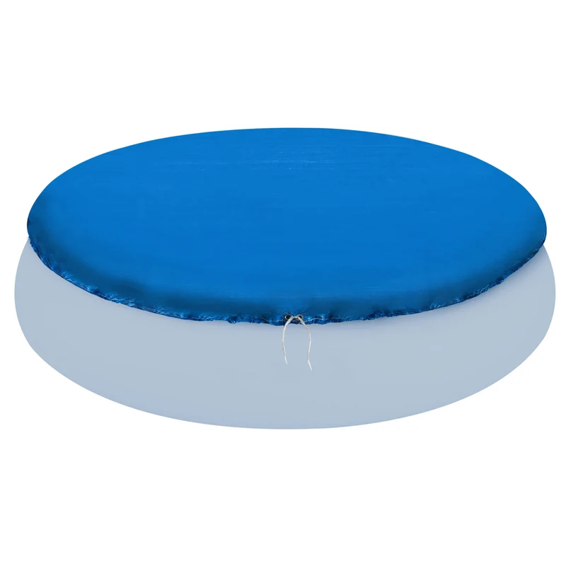 Poolabdeckung rund für Quick-up Pool D-366cm - mit Fixierseilen - 110g/qm PE - Wasserdicht - UV-stabil Poolabdeckplane Sonnenschutz Cover Swimmingpool Familienpool Poolzubehör Planschbecken