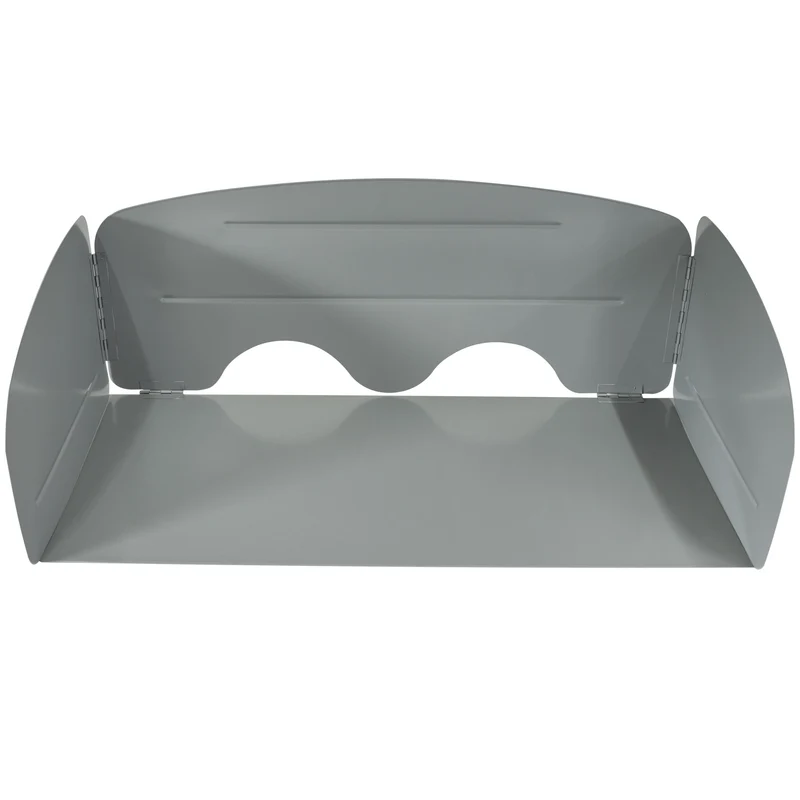 Koch Windschutz für Campingkocher Stahl mit Bodenplatte 63x31x25cm Aufbewahrungstasche passend für 3-flammigen Gasherd faltbar Spritzschutz Camping Küche