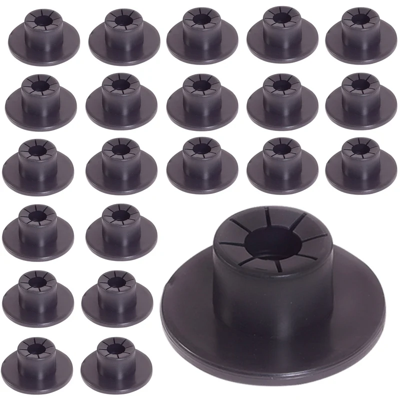 16 x universal Füße schwarz - für 4 Stühle Tische Schränke - Fußkappen Tischfuß Stuhlkappe Bodenschutz robust - für runde Beine D-1,5-3 cm