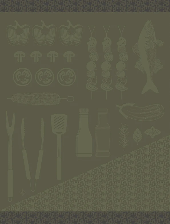 -Le Jacquard Francais- Geschirrtuch 80x60cm "Braise" 100% Baumwolle