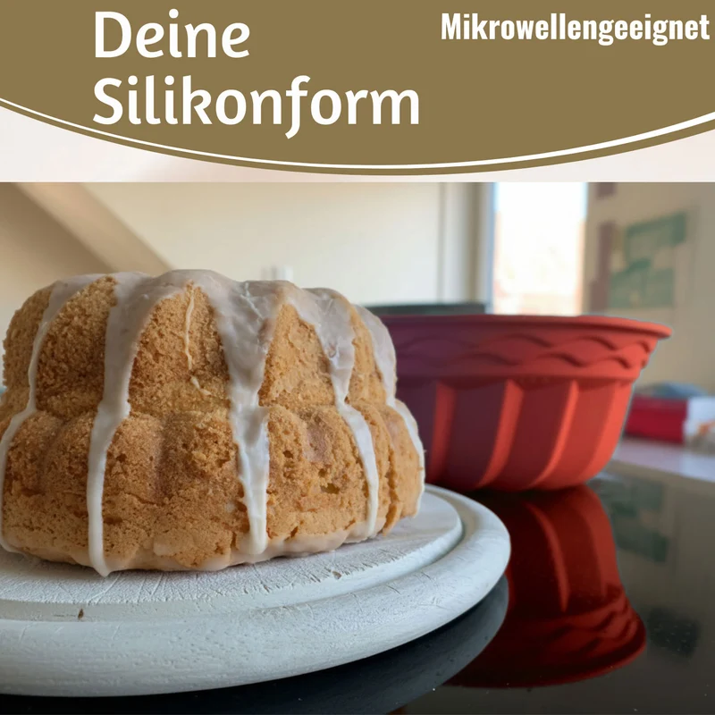 2x Silikon Gugelhupf Backform Set 24cm Rund Napfkuchenform Gugelhupfform Kuchenform