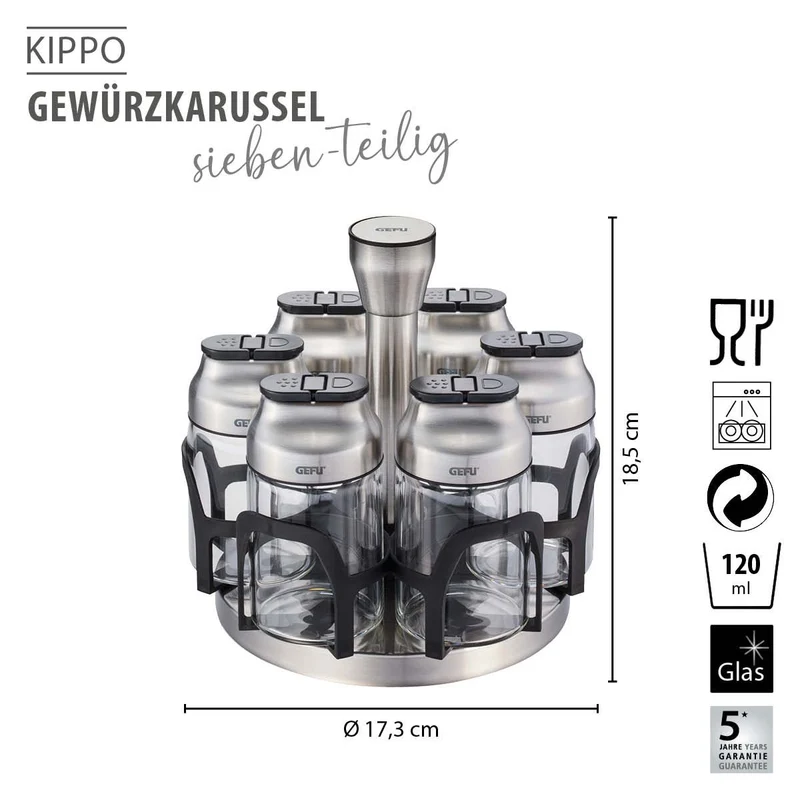 -GEFU- "KIPPO" Gewürzkarussell, 7-teilig