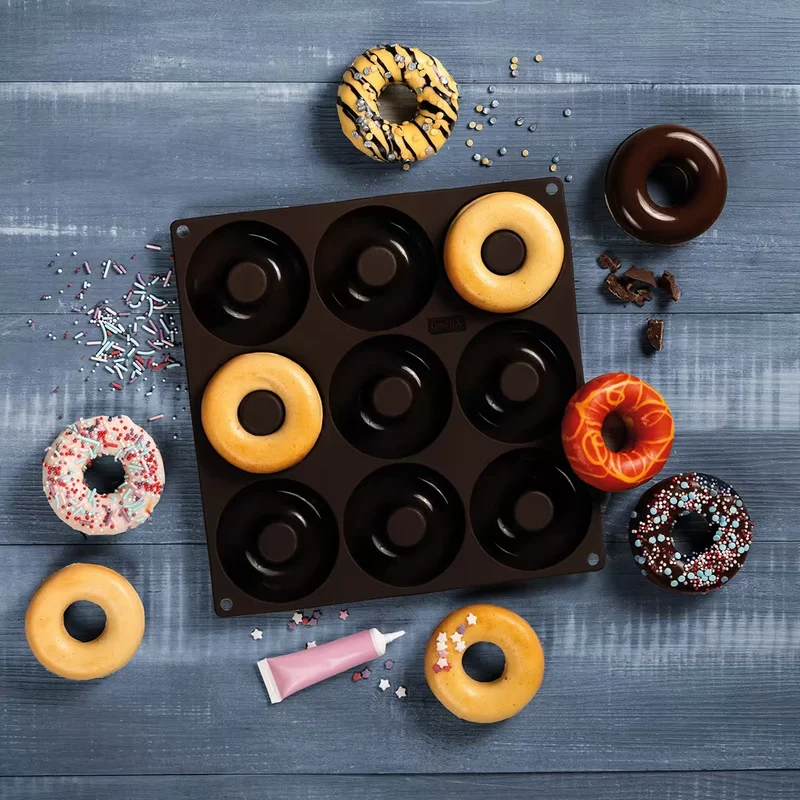 -Lurch- Flexiform Donuts 26x26cm 9fach braun