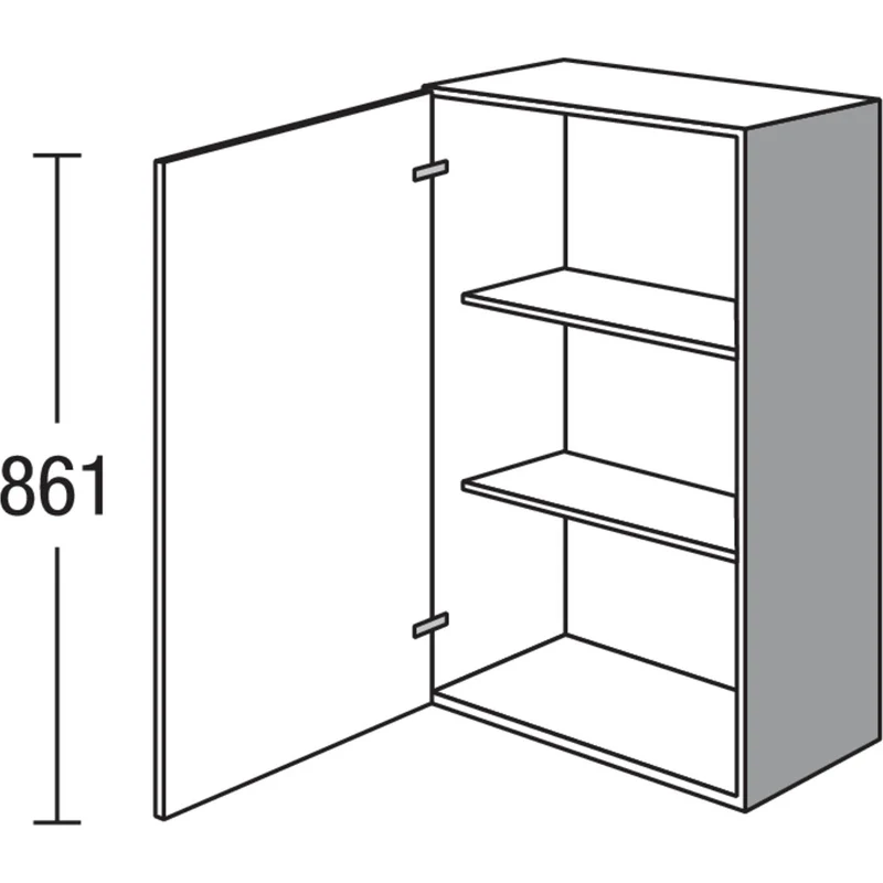 pino Vitrinen-Hängeschrank mit Möbeltür VH4587 45 cm