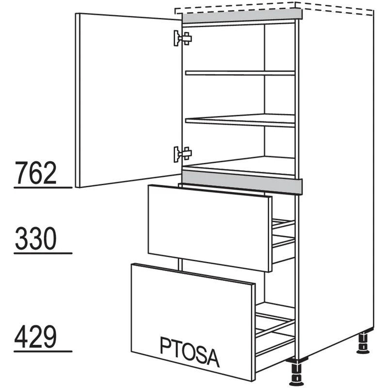 nobilia XL-Highboard LH2A40-X 40 cm