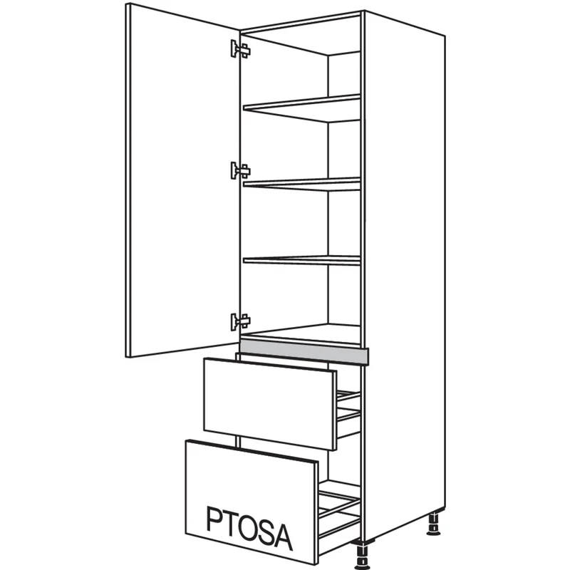 nobilia XL-Geschirr-/ Vorratsschrank LH2A30-3X 30 cm