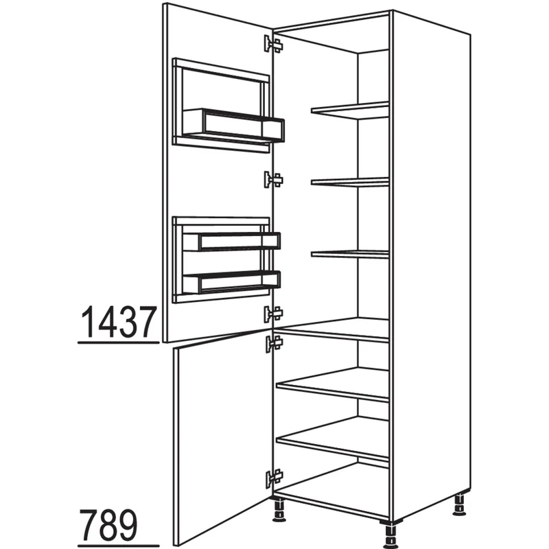 nobilia XL-Breakfastschrank BKFST50-3X 50 cm