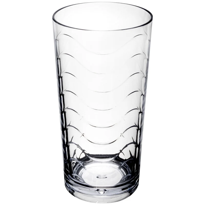 Melamin Geschirr Set 24 Teile elegante Steingut Optik in blau mit Wasserglas 260ml klar - für 6 Personen Essgeschirr Gläser Wasserglas Tumbler Whiskey Campinggeschirr Picknick ideal Camping Outdoor
