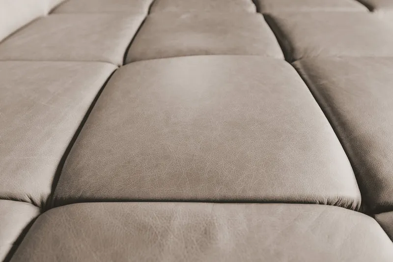 KAWOLA Sofa NELSON Ecksofa Leder grau