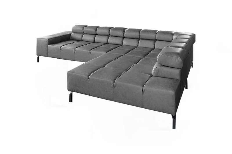 KAWOLA Sofa NELSON Ecksofa Leder anthrazit