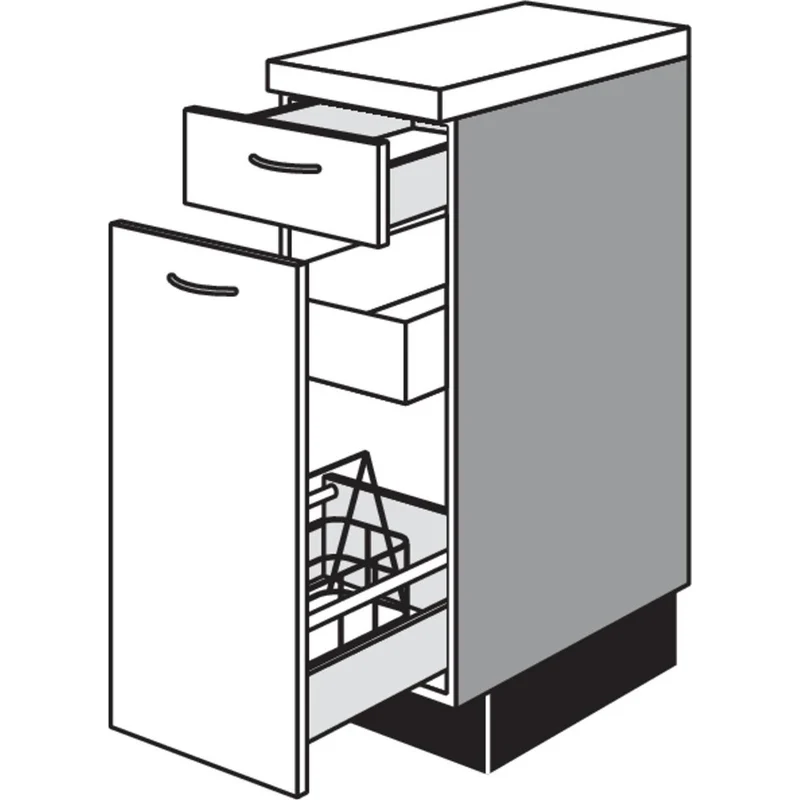 pino Unterschrank für Flaschen USA30ISF 30 cm