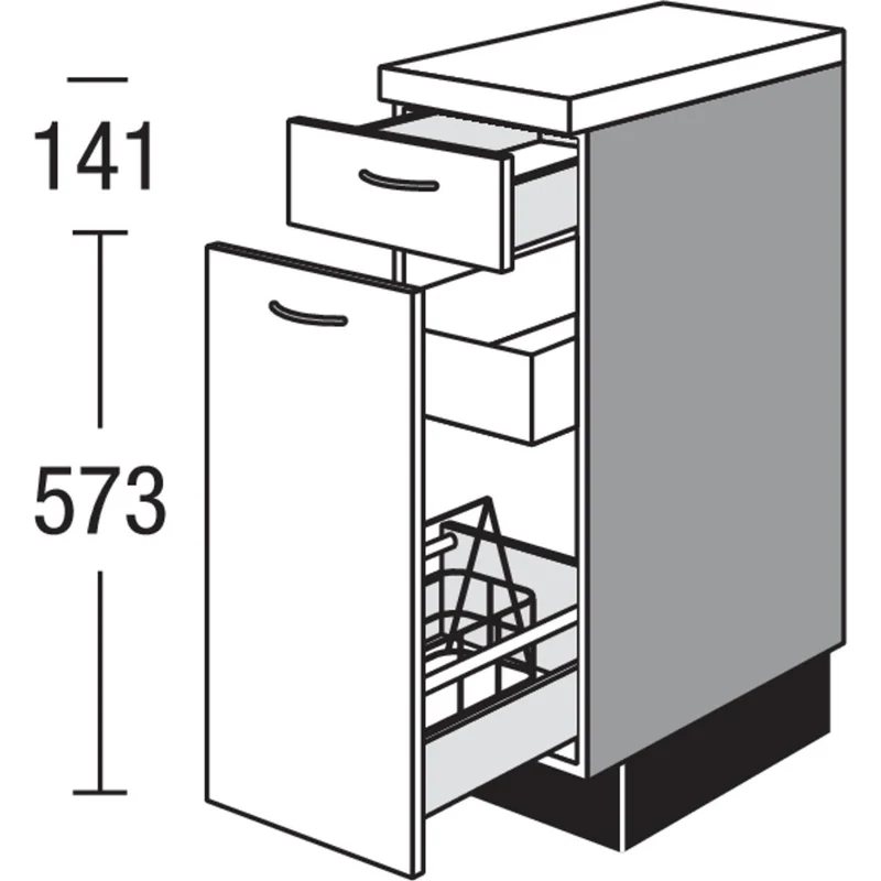 pino Unterschrank für Flaschen USA30ISF 30 cm