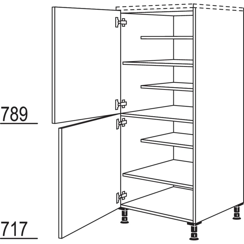 nobilia Highboard Schuhschrank HDWS60 60 cm