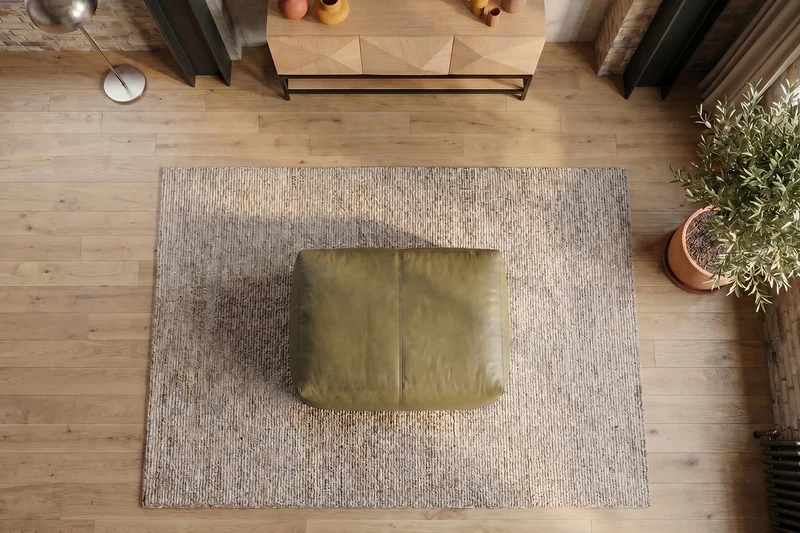 KAWOLA Polsterhocker CELESTE Hockerbank Leder camel