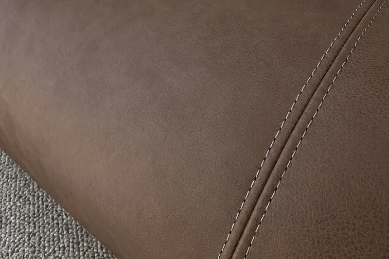 KAWOLA Sofa CELESTE 4-Sitzer Leder dunkelbraun
