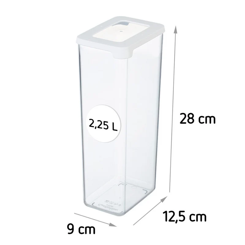 SmartStore Vorratsdosen Weiss - 12.5x9x28cm (2250ml)