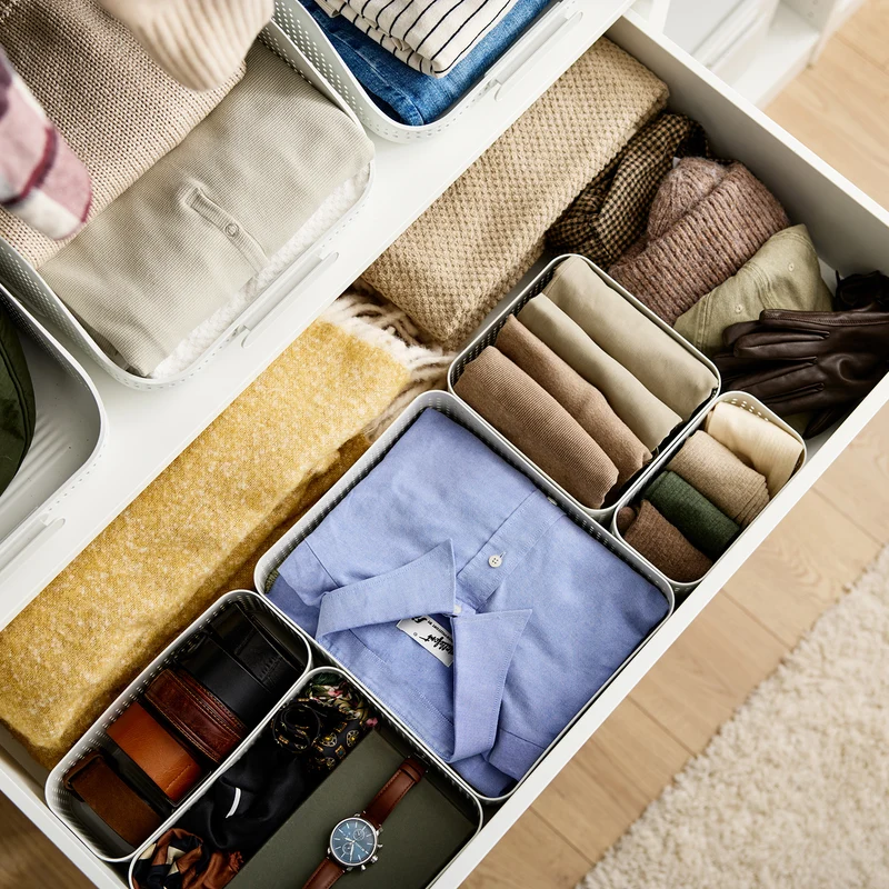 Kleiderschrank Organizer 2er Set Korb L | WOP