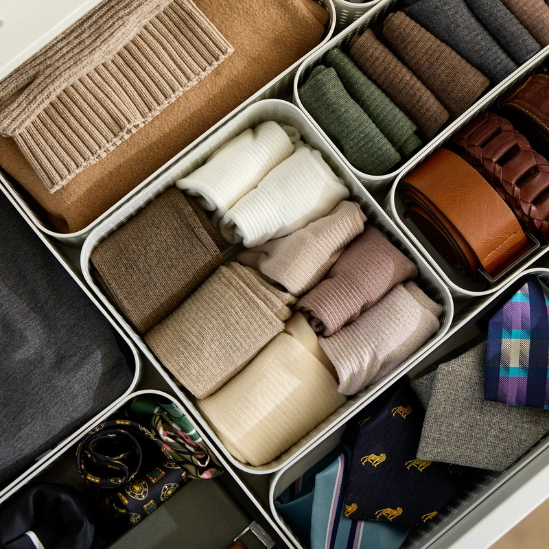 Kleiderschrank Organizer 2er Set Korb M | WOP