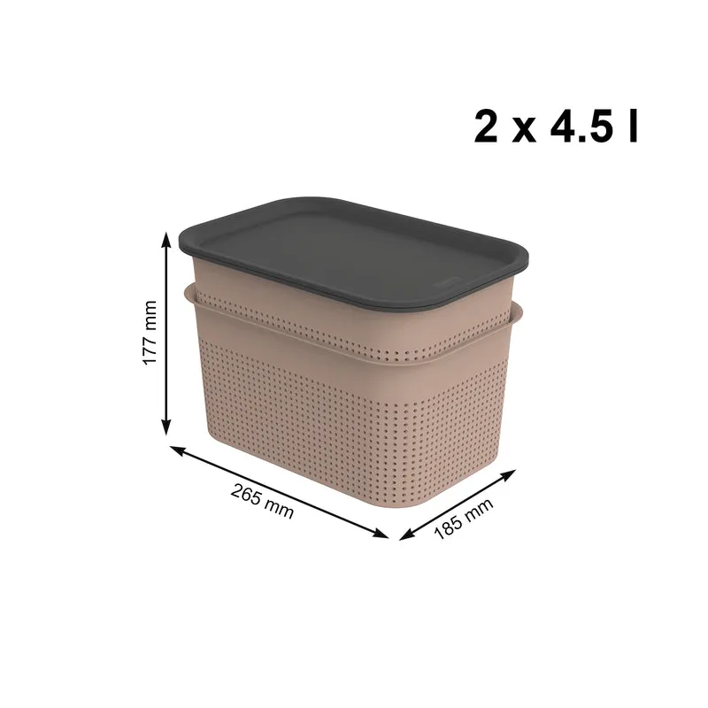2er Set Boxen mit Deckel 4,5 l BRISEN