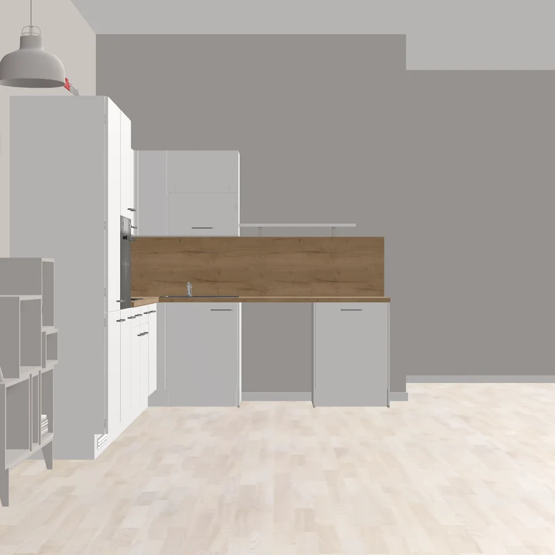 nobilia Stauraumstarke L-Küche Eberswalde 365 x 251 cm weiss Sierra mit viel Stauraum und Platz für Waschmaschine