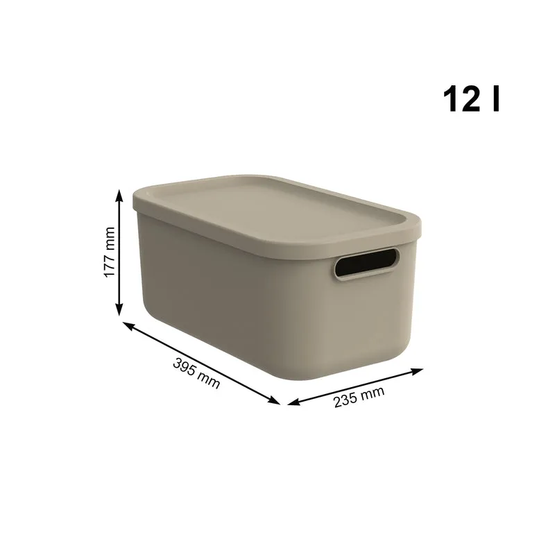 Aufbewahrungsboxen-Set 5tlg. 4x 12l und 1x 55l ALBULA LIGHT