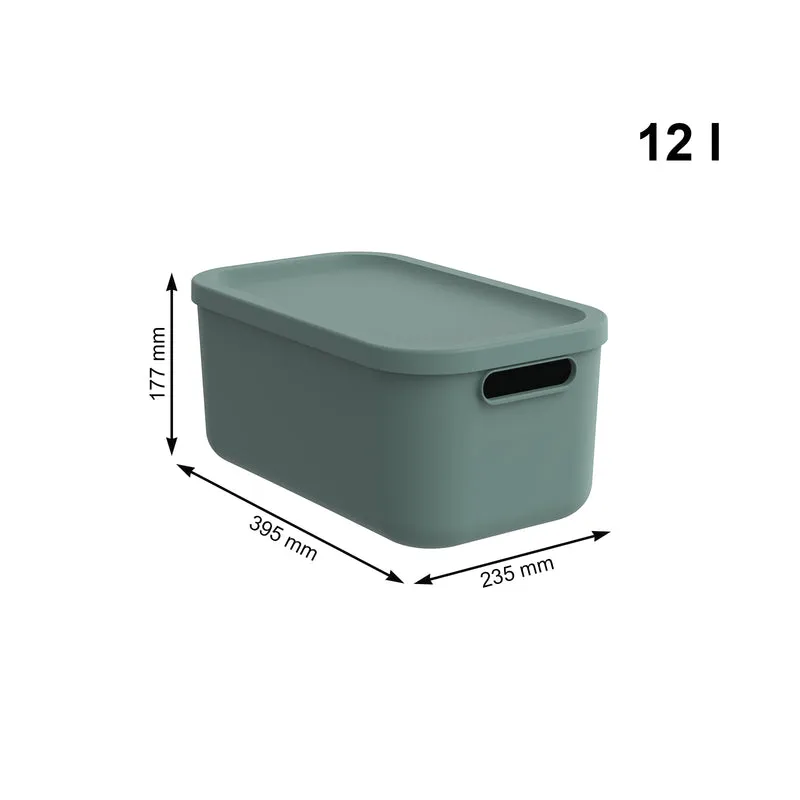 Aufbewahrungsboxen-Set 5tlg. 4x 12l und 1x 55l ALBULA LIGHT