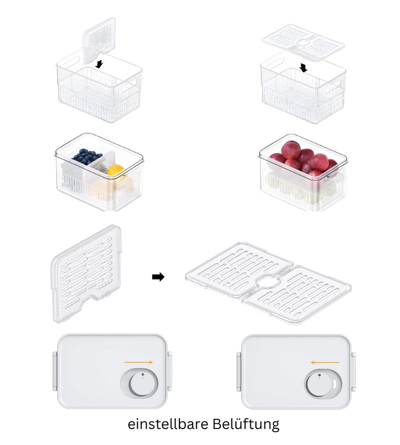 DATEMATE Frischhaltebox mit Haltbarkeits-Timer - 17.6x11.5x10.7 cm (0.9 L)