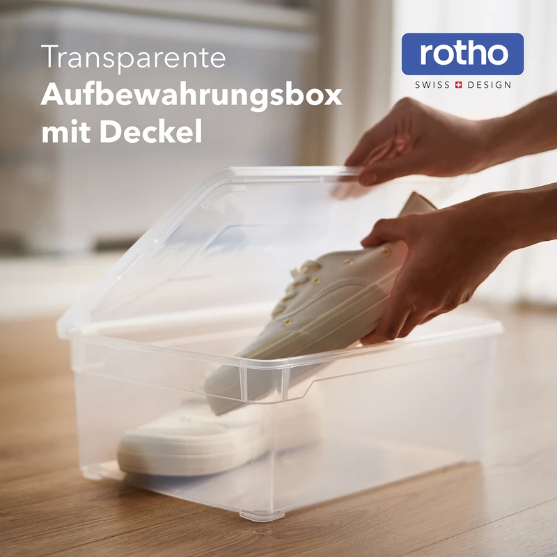 Set Aufbewahrungsbox 10 l 6.tlg CLEAR | Horizont blau transparent