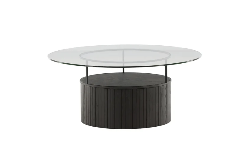Sofatisch Bodo - Rund, Glasplatte, Minimalistisches Design