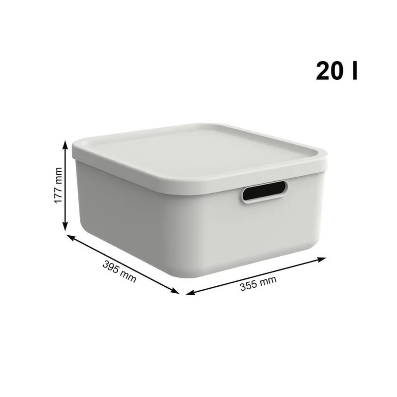 Aufbewahrungsboxen-Set 3tlg. 2x 20l und 55l ALBULA LIGHT