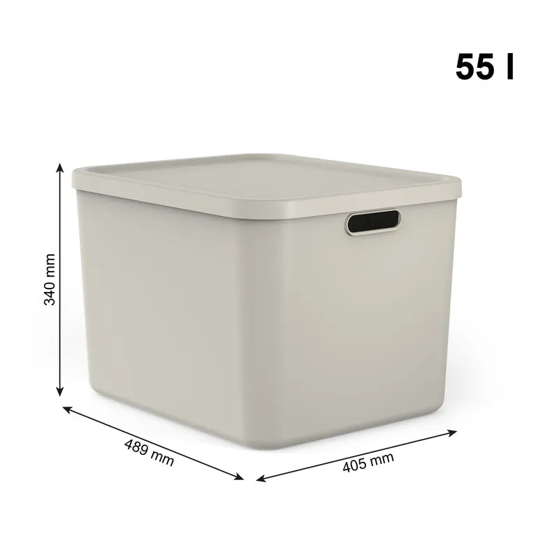 Aufbewahrungsboxen-Set 3tlg. 2x 20l und 55l ALBULA LIGHT