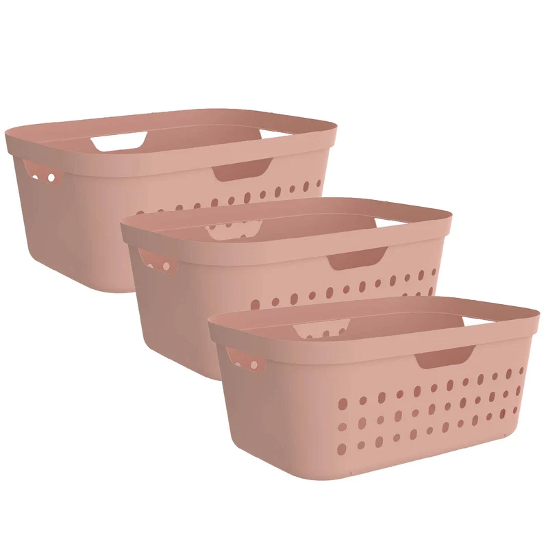 3er-Set Wäschekorb Jona 39l