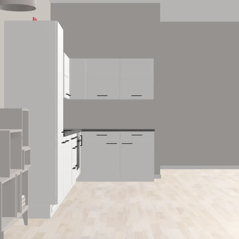 nobilia Eckküche modern mit viel Stauraum und Stellfläche Homburg 410 x 185 cm weiss matt Schiefergrau Beton mit Backofen Sologerät - Kochfeld autark - Spüle und Armatur - Flachschirmhaube