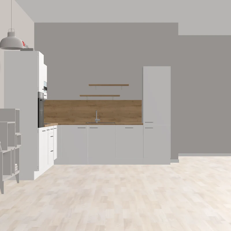 nobilia L-Familienküche mit XL-Kochzone Nettetal 335 x 305 cm weiss warme Arbeitsplatte Mit großem Kochbereich und hocheingebauter Backofen