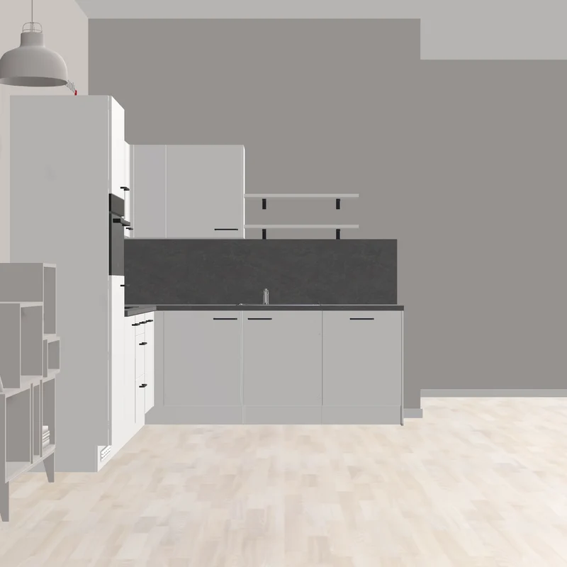 nobilia Eck-Küchenzeile Premium Gifhorn 305 x 247 cm weiss Supermatt Betongrau Schiefer Küche mit Mikrowellen-Kompakt-Backofen und Kopffreihaube
