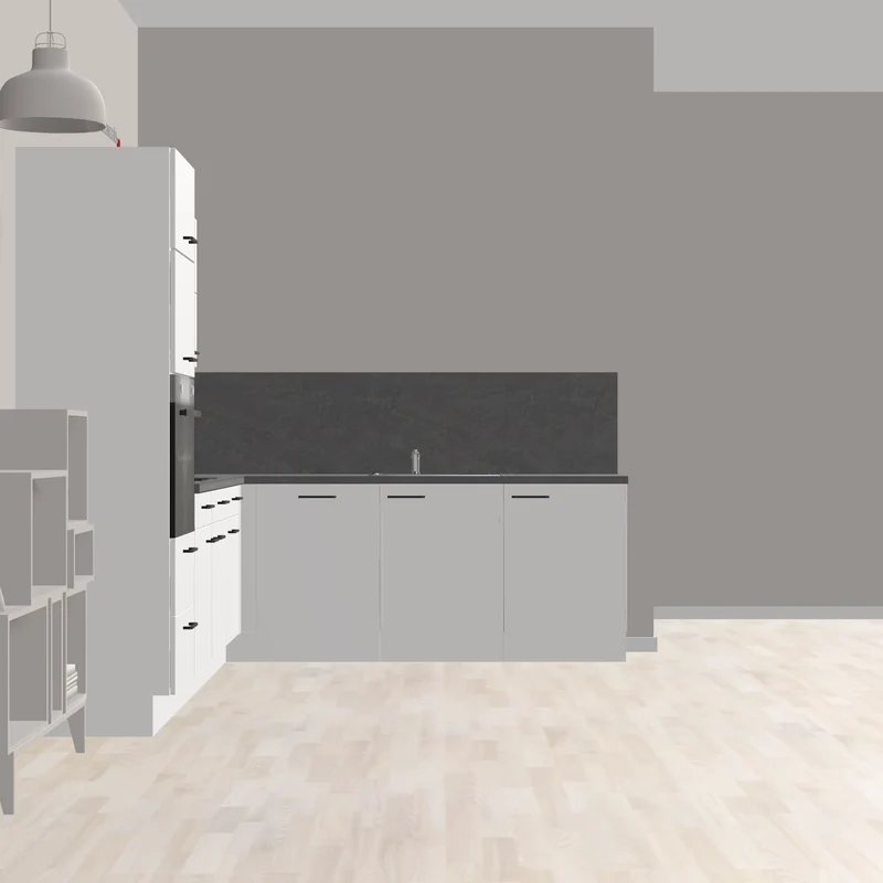 nobilia Eck-Küchenzeile mit hocheingebauten Backofen und Lifttür Mikrowelle Kaarst 305 x 245 cm Alpinweiß Betongrau Schiefer Dunstabzugshabe modernes Design, Bachofen hoch eingebaut, autakes Kochfeld