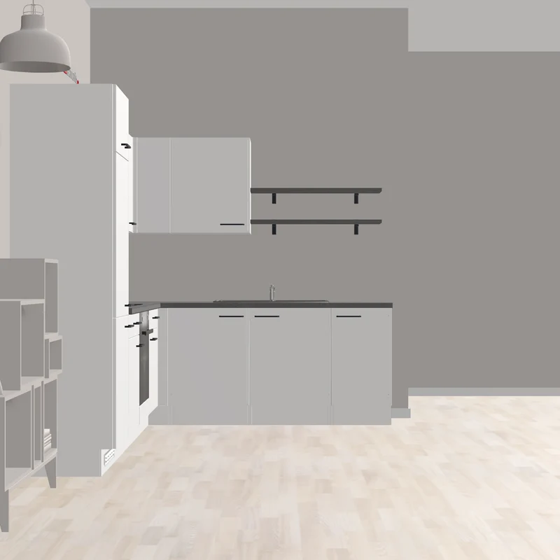 nobilia Große L-Küche mit kleinem Preis Falkensee 305 x 230 cm Alpinweiß Grauschiefer E-Geräte inklusiv, Glaswandschränke, Schrank für Flachschirmhaube