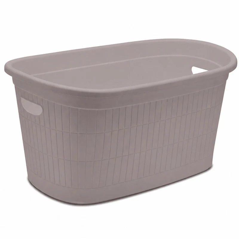Wäschekorb 35 Liter mit 2 Grifflöcher 57x37x27 cm ohne Löcher Korb - Haushaltskorb Wäschewanne Tragekorb Wäschesammler Wäschesortierer Wäschebox Aufbewahrung Kunststoff