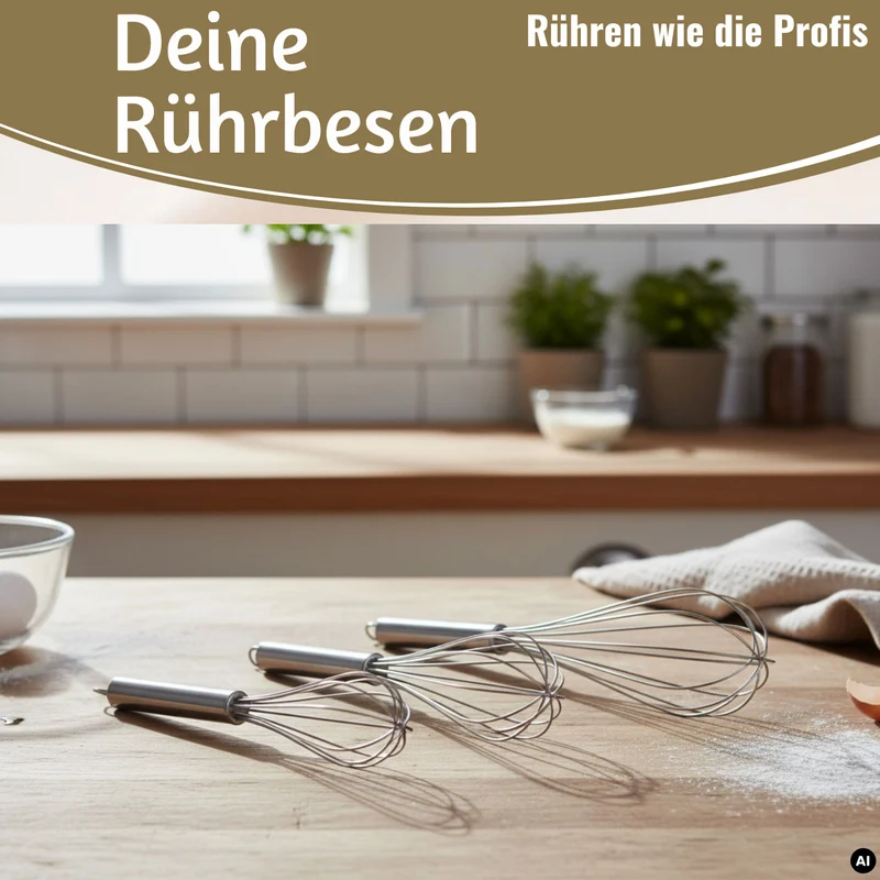 Edelstahl Schneebesen 3´er Set 21cm 26cm 31cm Rührbesen mit Aufhängeösen