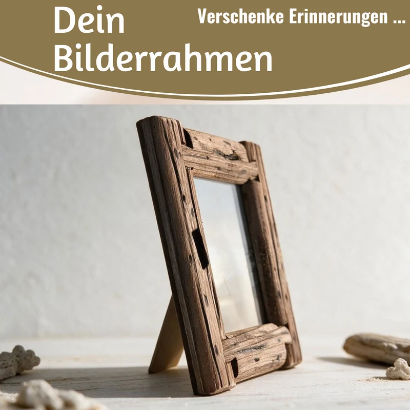 Vintage Holz Bilderrahmen 13x18cm Delhi Rustikal Aufsteller Fotorahmen