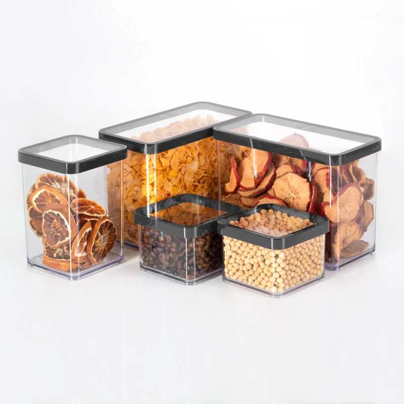 LOFT Vorratsdose Schwarz - 10x10x28.5cm (2L)