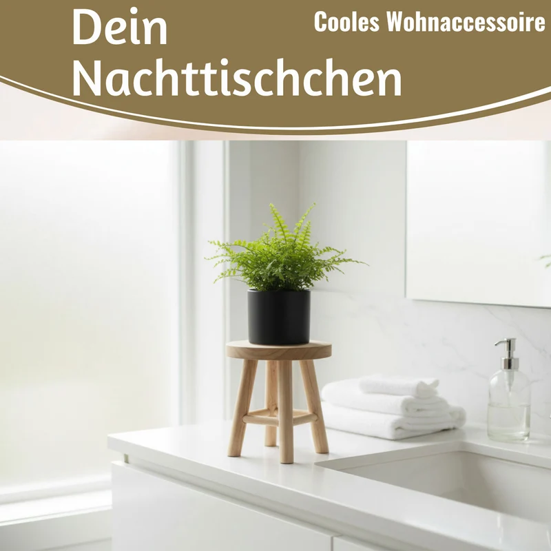 Pflanzenhocker Teak Holz 18x15cm Mini Tisch Rund Deko Hocker Blumenständer