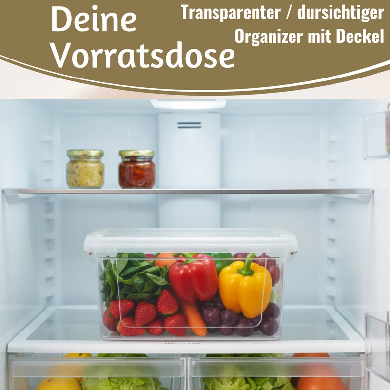 Stapelbox Allzweckbox 5L Lebensmittelecht mit Deckel Transportbox Stapelkiste