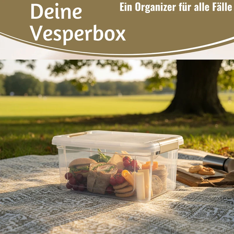 Stapelbox Allzweckbox 5L Lebensmittelecht mit Deckel Transportbox Stapelkiste