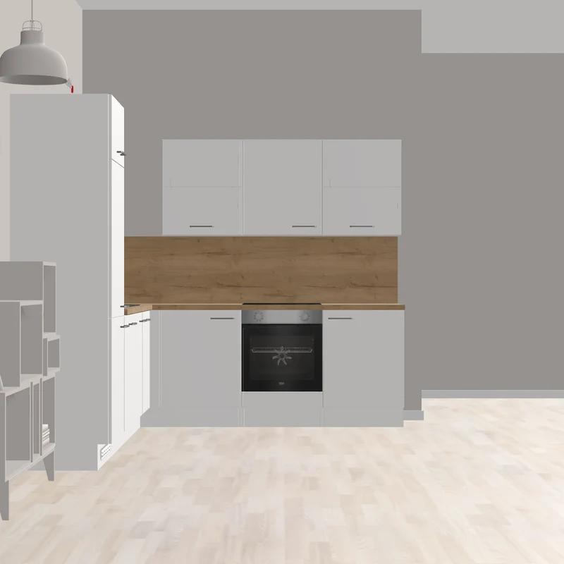 nobilia Kleine Familienküche - Ecklösung Brühl 275 x 245 cm Alpinweiss warme Arbeitsplatte viel Staurraum mit Solo-Backofen und Kochfeld